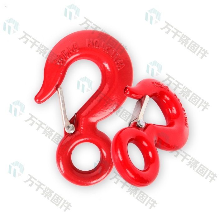 环眼钩 大开口环眼舌片钩 起重美式环眼货钩吊钩